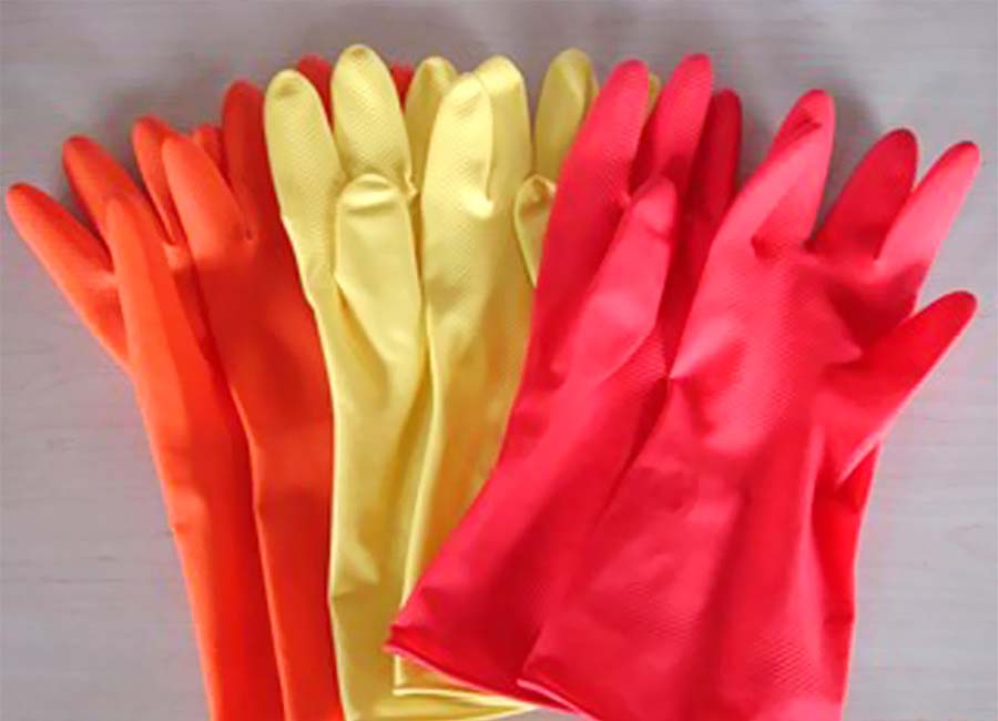 手袋の生産ライン