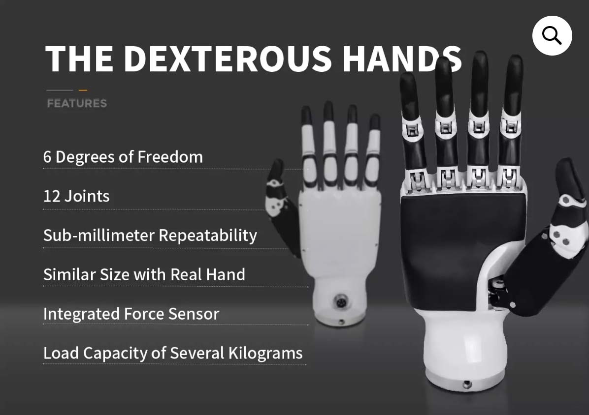 ロボット人間の手